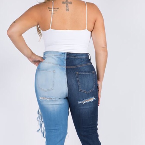 Double Take 2 Toned Jeans - Picture 2 of 4